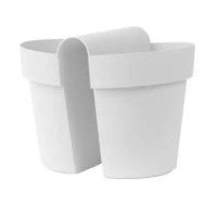 Be-Up Maceta Con Reserva 25Cm Blanco