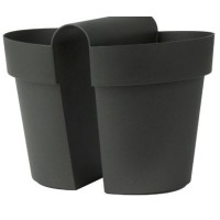 Be-Up Maceta Con Reserva 25Cm Antracita