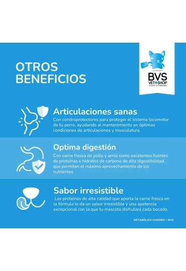 Perro Metabolico Condro Plus 3Kg Bvs