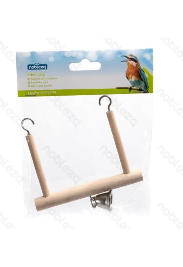 Juguete Para Pajaros 12.5X1.5X10.5Cm Madera Natura