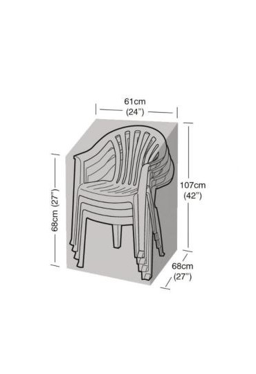 Funda Sillas Apilables 68X68x107cm Negro
