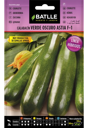 Batlle Semilla Calabacin Verde Oscuro Astia F-1