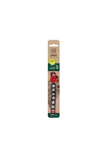 Zany Cat  Eco Collar Gato Negro Rojo