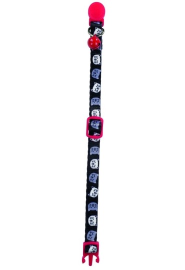 Zany Cat  Eco Collar Gato Negro Rojo