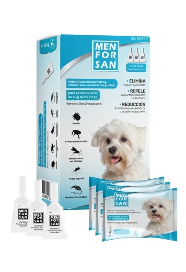 Menforsan 3Pipetas 500Mg/100Mg 4-10Kg