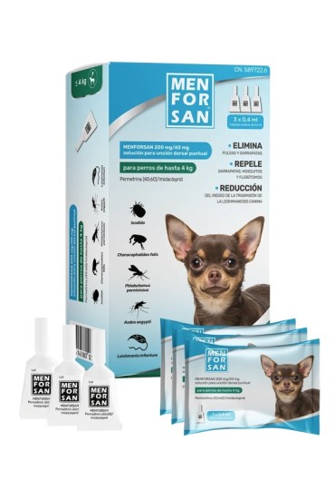 Menforsan 3Pipetas 200Mg/40Mg Hasta 4Kg