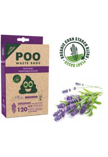 Bolsas De Cacas Con Asas Poo Lavanda 120Ud