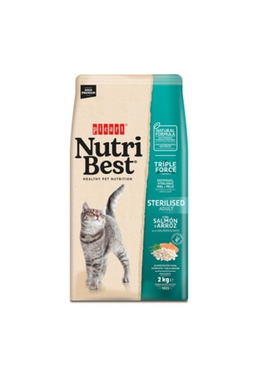 Nutribest Cat Adult Sterlised Salmon Arroz 2Kg
