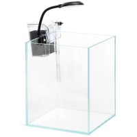 Kit Acuario 10L+Filtro 3W+Luz Clip 1.5W 20X20x25cm