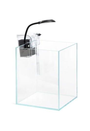 Kit Acuario 10L+Filtro 3W+Luz Clip 1.5W 20X20x25cm