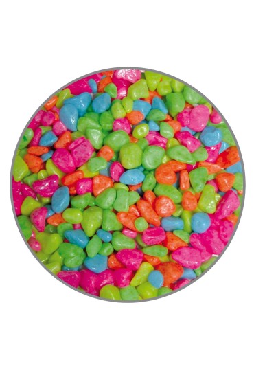 Grava Premium Neon Multicolor 7Mm 1Kg.