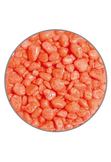 Grava Premium Neon Naranja 7Mm 1Kg.
