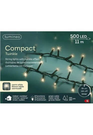 Luz Led Twinkle 1100Cm - 500L Blanco/Calido 495348