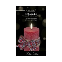 Vela Led Roja Con Lazo Indoor 7.5X13cm 489308