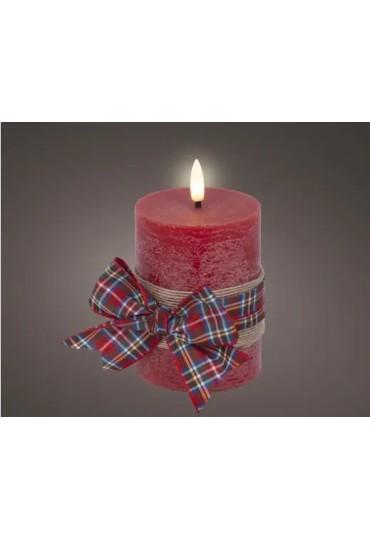Vela Led Roja Con Lazo Indoor 7.5X13cm 489308