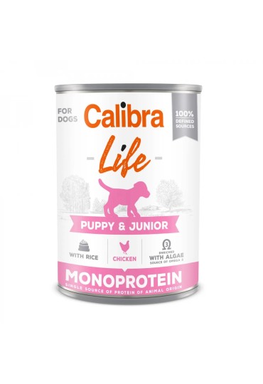 Calibra Dog Lata Puppy&Junior Pollo Arroz 400Gr