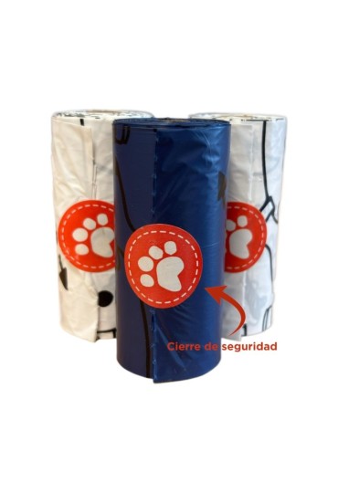 Poo Bags Azules Y Blancas Reciclables 18X15ud