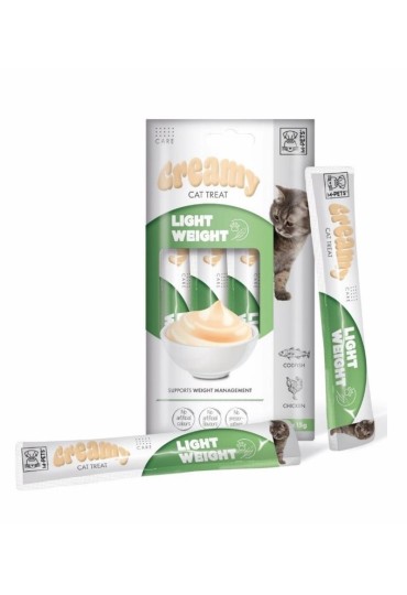 Creamy Cat Light Bacalao Pollo 4X15gr