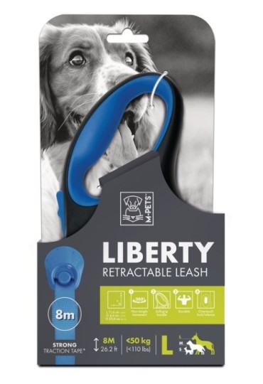 Liberty Correa Retractil Azul L 8M