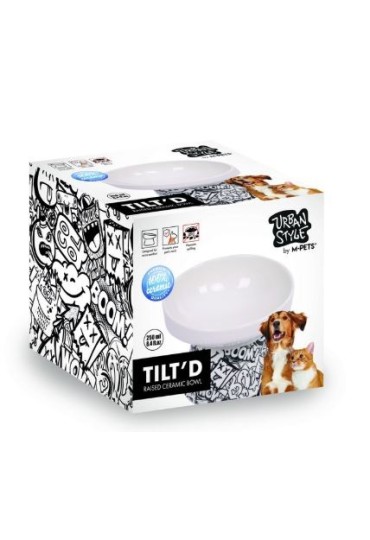Urban Bowl Tilt´D Ceramica Blanco Y Negro M