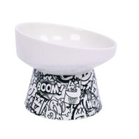 Urban Bowl Tilt´D Ceramica Blanco Y Negro L