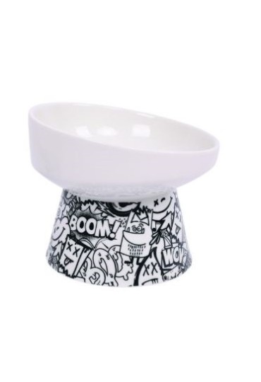 Urban Bowl Tilt´D Ceramica Blanco Y Negro L