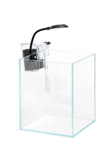 Kit acuario 10l+filtro 3w+luz clip 1.5w 20x20x25cm-1