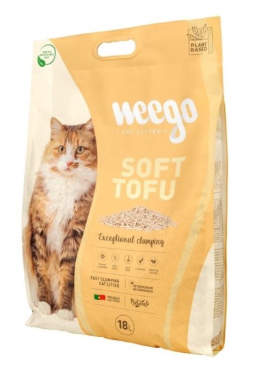 Lecho para gatos tofu 18l weego-1