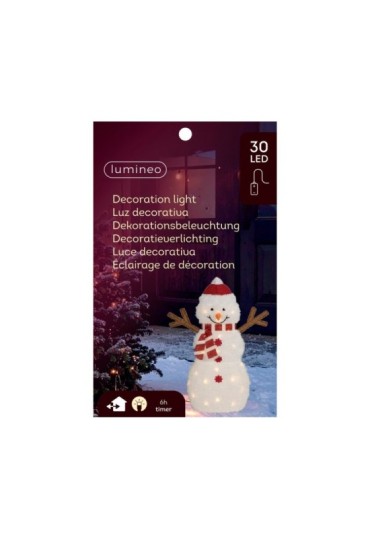 Muñeco de nieve 30led 18x61x82cm 494005-2