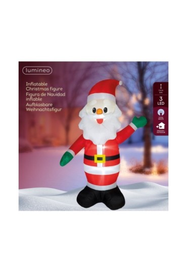 Papa noel inflable iluminado 80x160x245cm 490020-2